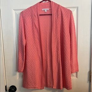 Notations Pink Open-Front Sweater